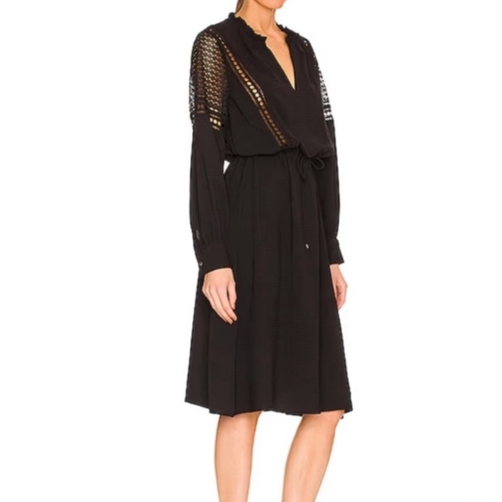 Brochu Walker "Rebekah"  Black Long Sleeve Dress size Small - Picture 2 of 9